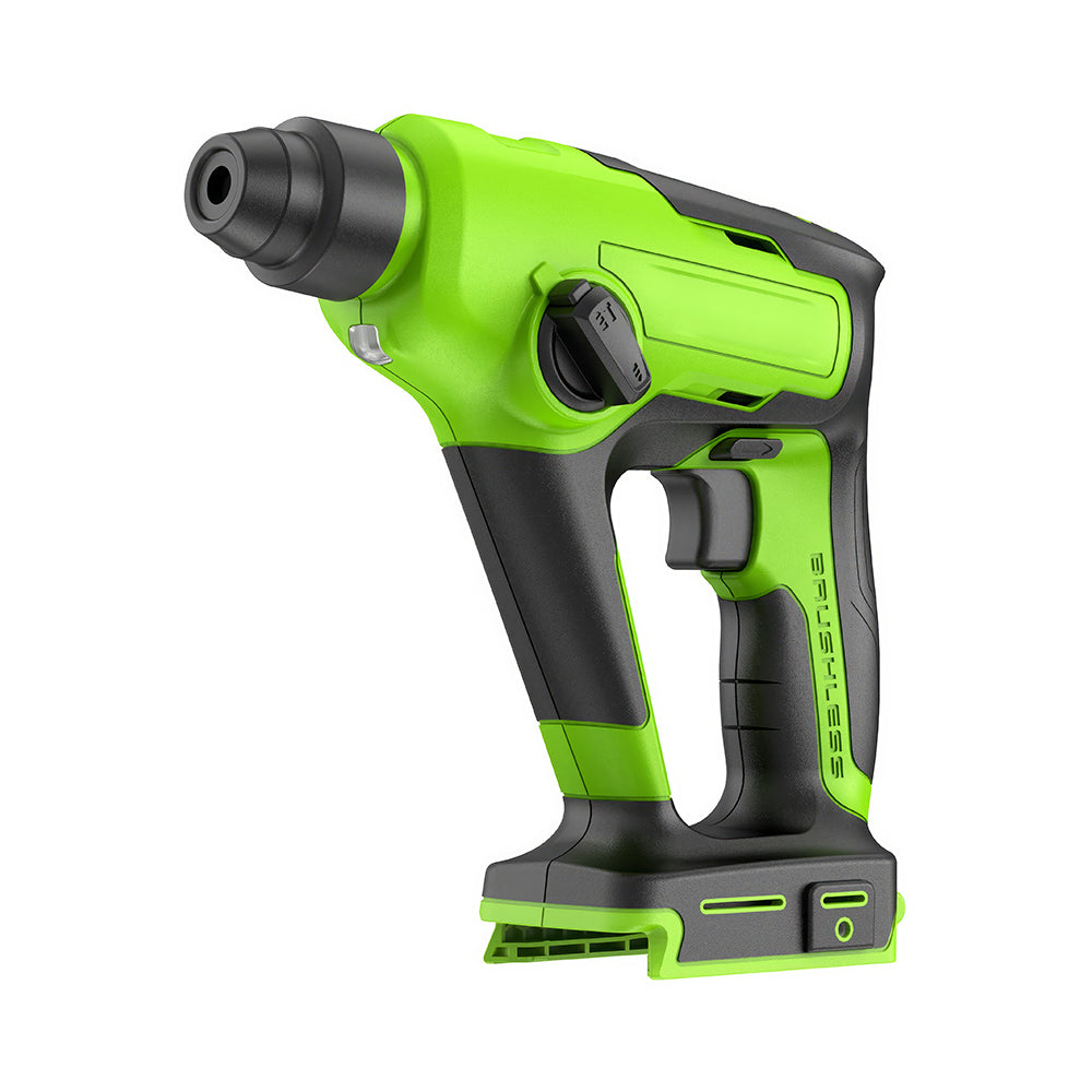 24V Brushless SDS Rotary Hammer Drill, 1" 1.2J, 4Ah Battery & Charger