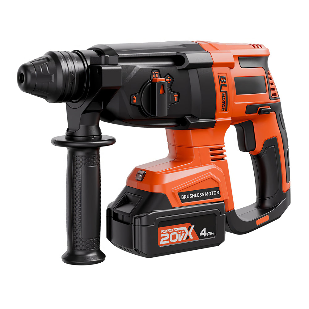 20V Brushless 1-1/8" SDS-Plus Rotary Hammer, 3J Impact, 4Ah Battery Kit