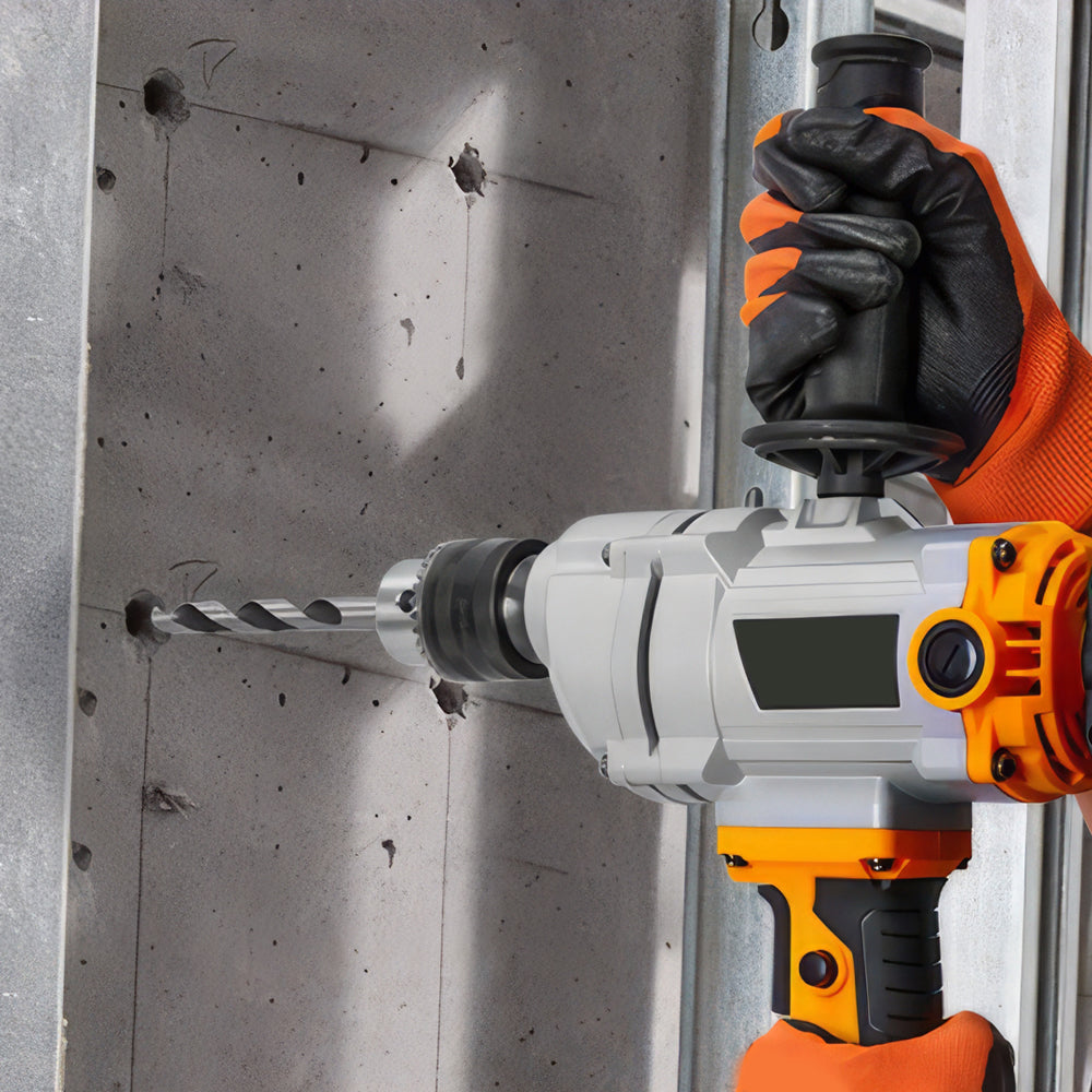 9.2A Electric Hammer Drill with 5/8" Chuck, Spade & Side Handles