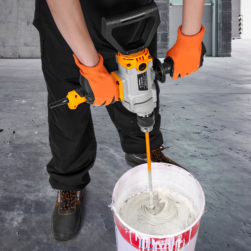 9.2A Electric Hammer Drill with 5/8" Chuck, Spade & Side Handles