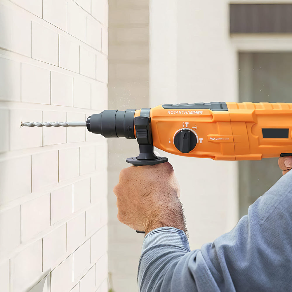 9.2A Electric Hammer Drill with 5/8" Chuck, Spade & Side Handles