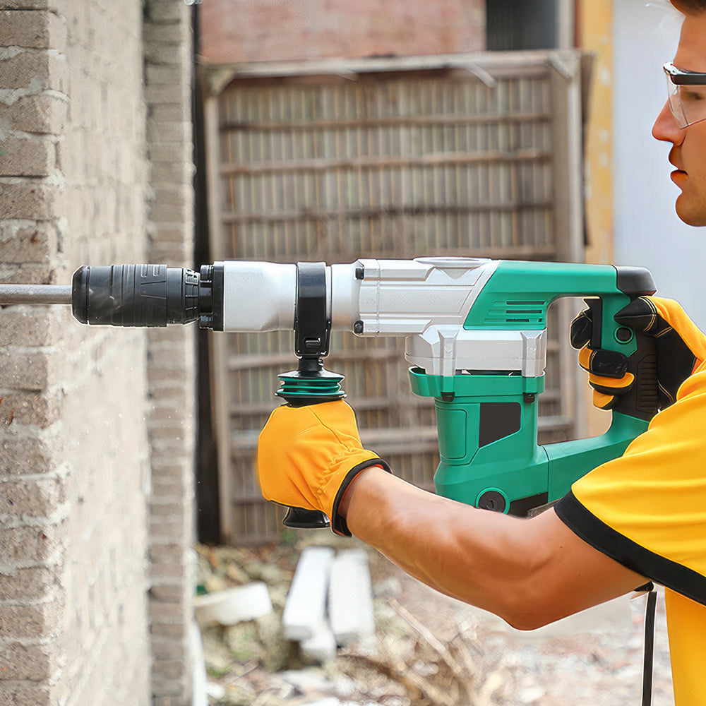 9.2A Electric Hammer Drill with 5/8" Chuck, Spade & Side Handles