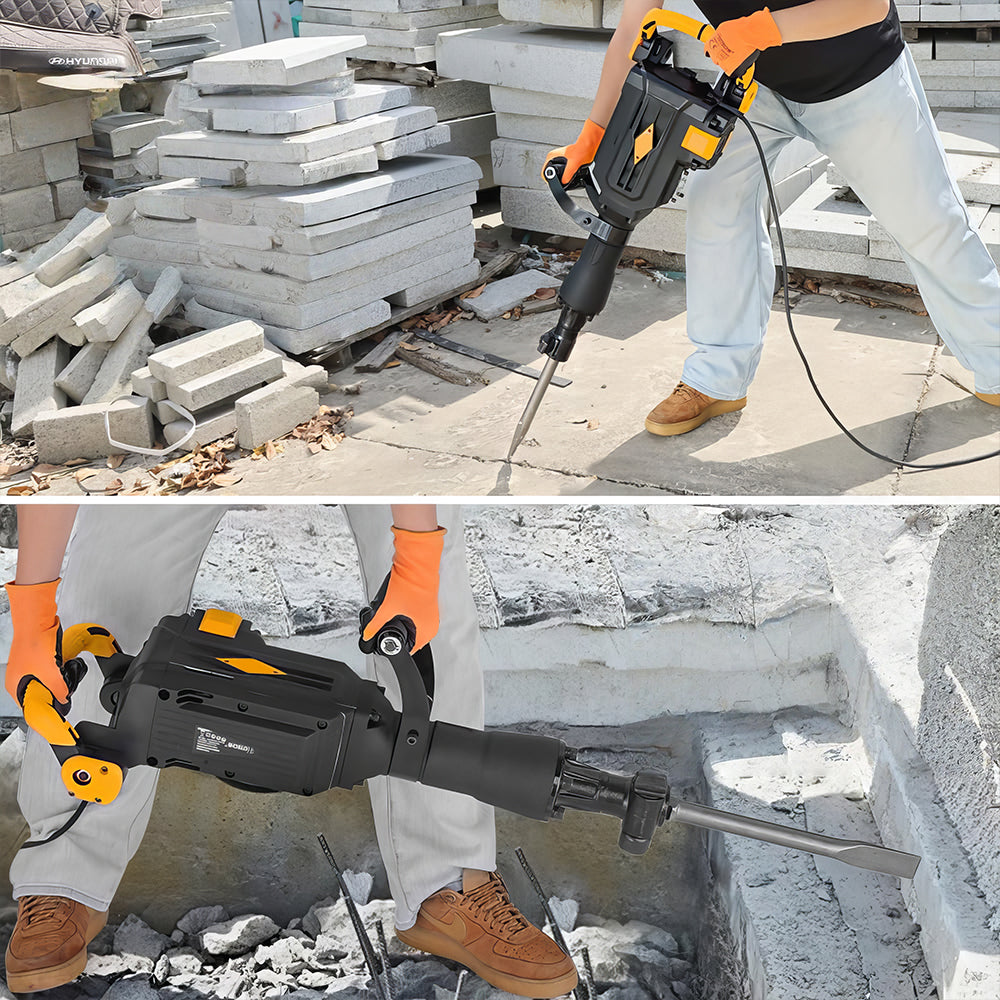9.2A Electric Hammer Drill with 5/8" Chuck, Spade & Side Handles
