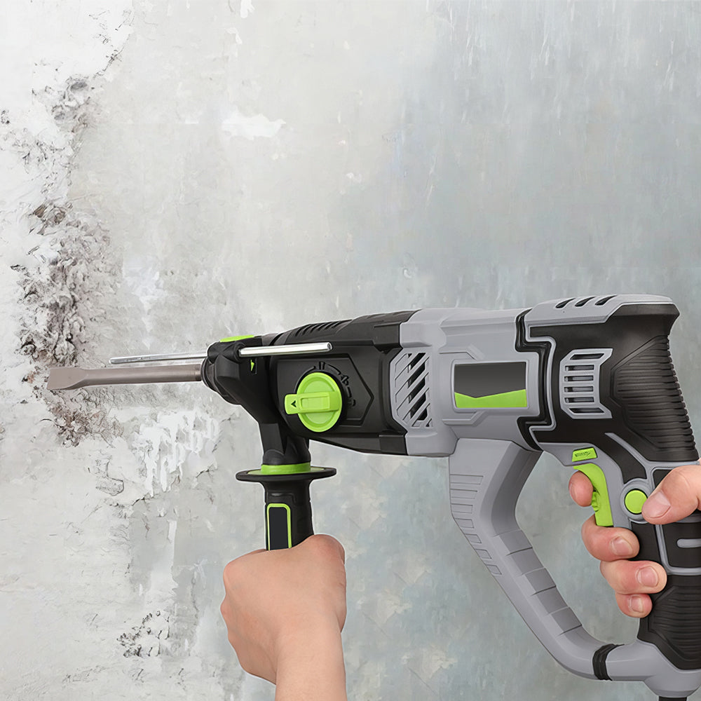 1-1/4" SDS-Plus Rotary Hammer Drill, 7.5AMP Corded, 4 Modes, 5 Bits Included