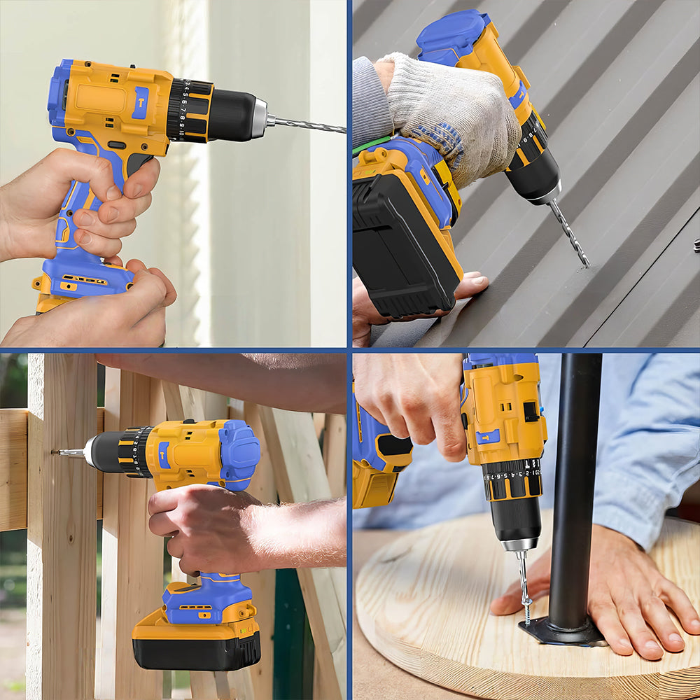 20V Brushless Cordless Hammer Drill, 1/2" Chuck, Compatible w/ Dewalt