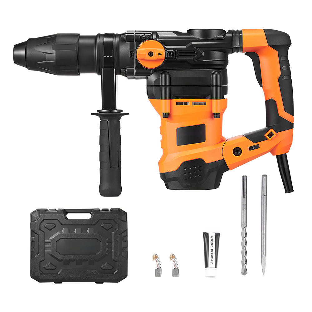 8 Amp Corded SDS-Plus Rotary Hammer Drill, 4 Modes, 800W, Heavy Duty