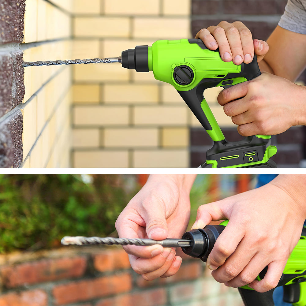 24V Brushless SDS Rotary Hammer Drill, 1" 1.2J, 4Ah Battery & Charger
