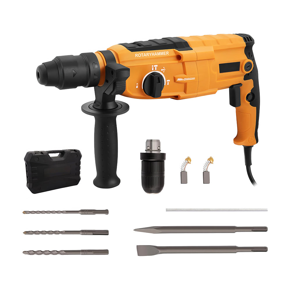 9.2A Electric Hammer Drill with 5/8" Chuck, Spade & Side Handles