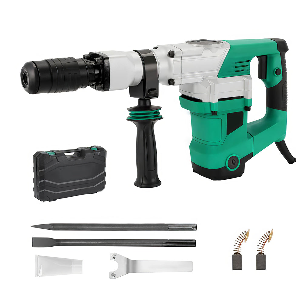9.2A Electric Hammer Drill with 5/8" Chuck, Spade & Side Handles