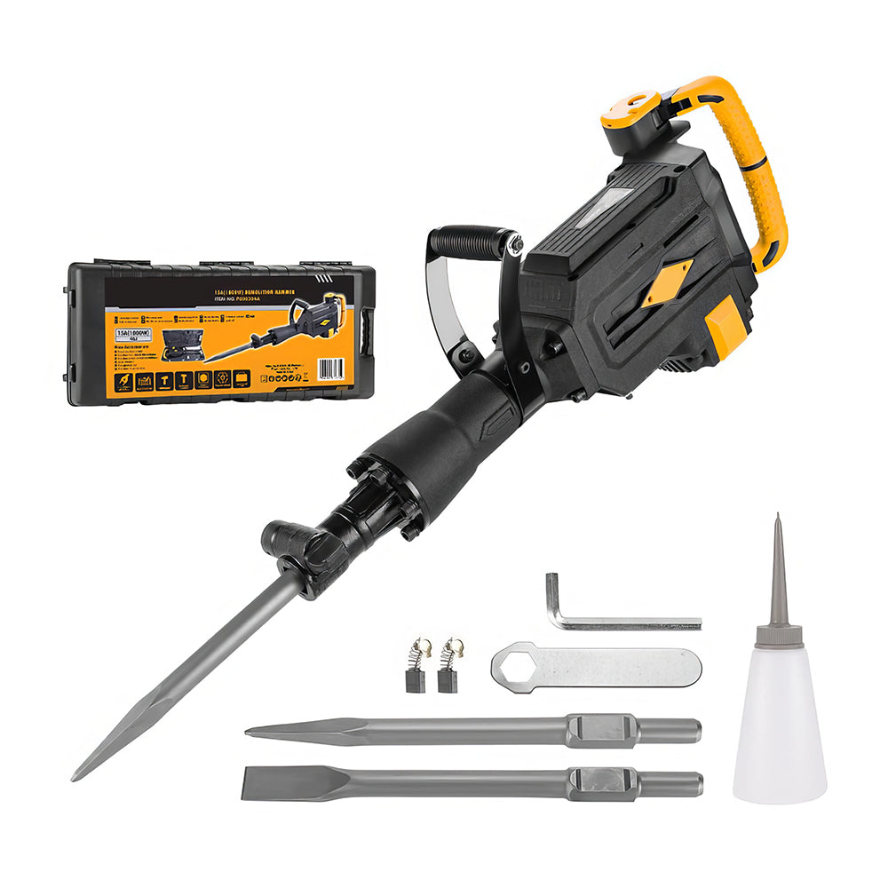 9.2A Electric Hammer Drill with 5/8" Chuck, Spade & Side Handles