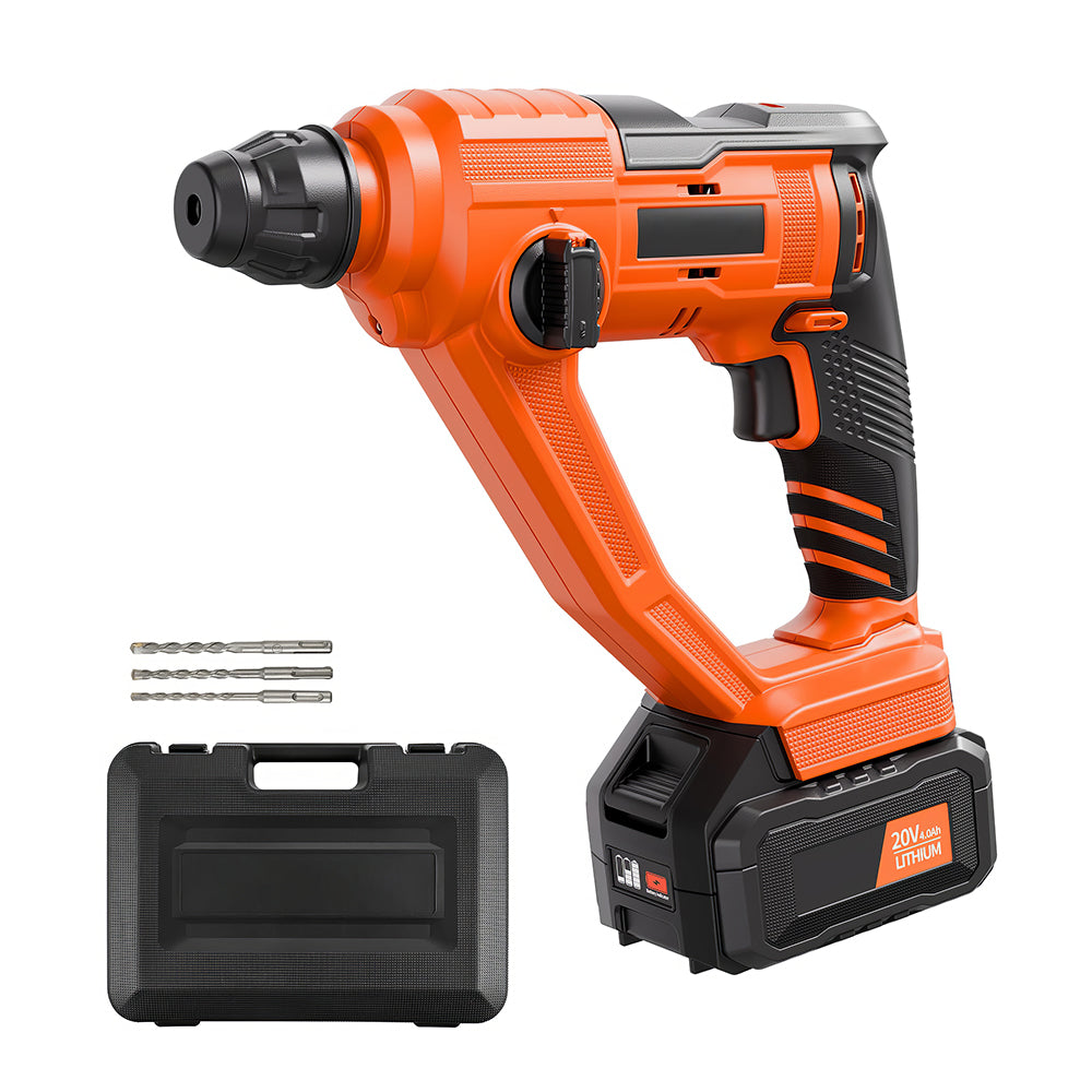 20V Brushless 1-1/8" SDS-Plus Rotary Hammer, 3J Impact, 4Ah Battery Kit