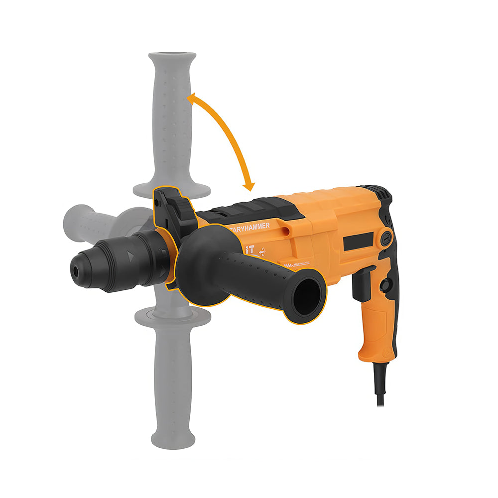 9.2A Electric Hammer Drill with 5/8" Chuck, Spade & Side Handles