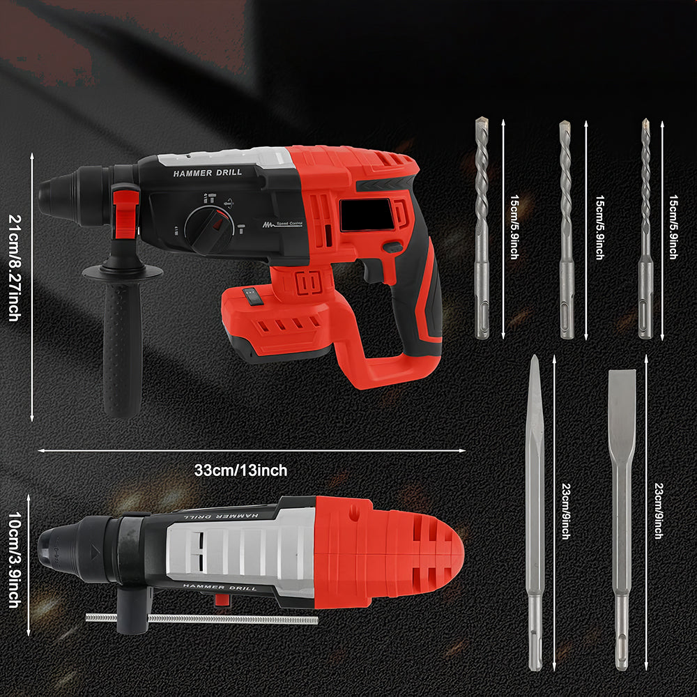 20V Brushless SDS-Plus Rotary Hammer, 2.6J Impact, 4-Mode, Tool Only